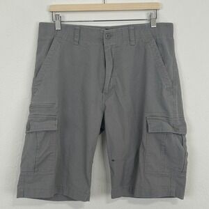 WearFirst Free-Band Cargo Ripstop Shorts Sz 36 Pockets Utility Gorpcore Gray